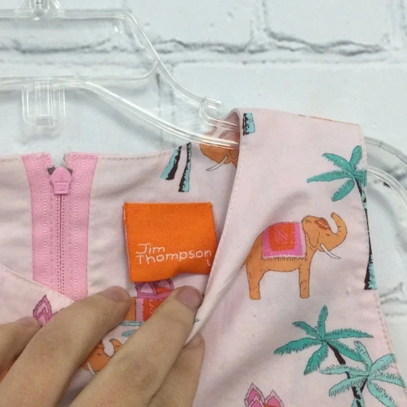 Like New Jim Thompson 4-5T Elephant Print Dress - Picture 4 of 6